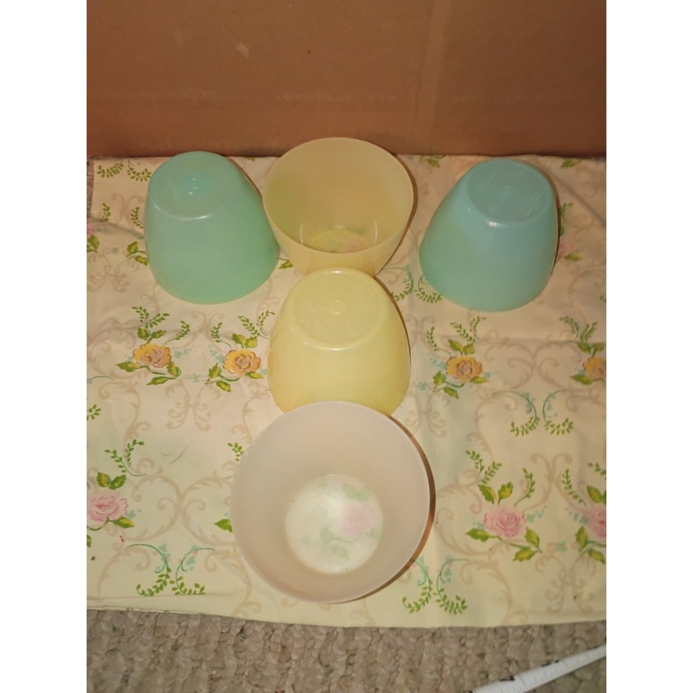 VTG 50's 60's‎ Tupperware Refrigerator Bowls #148 Pastels 5 pack without lids